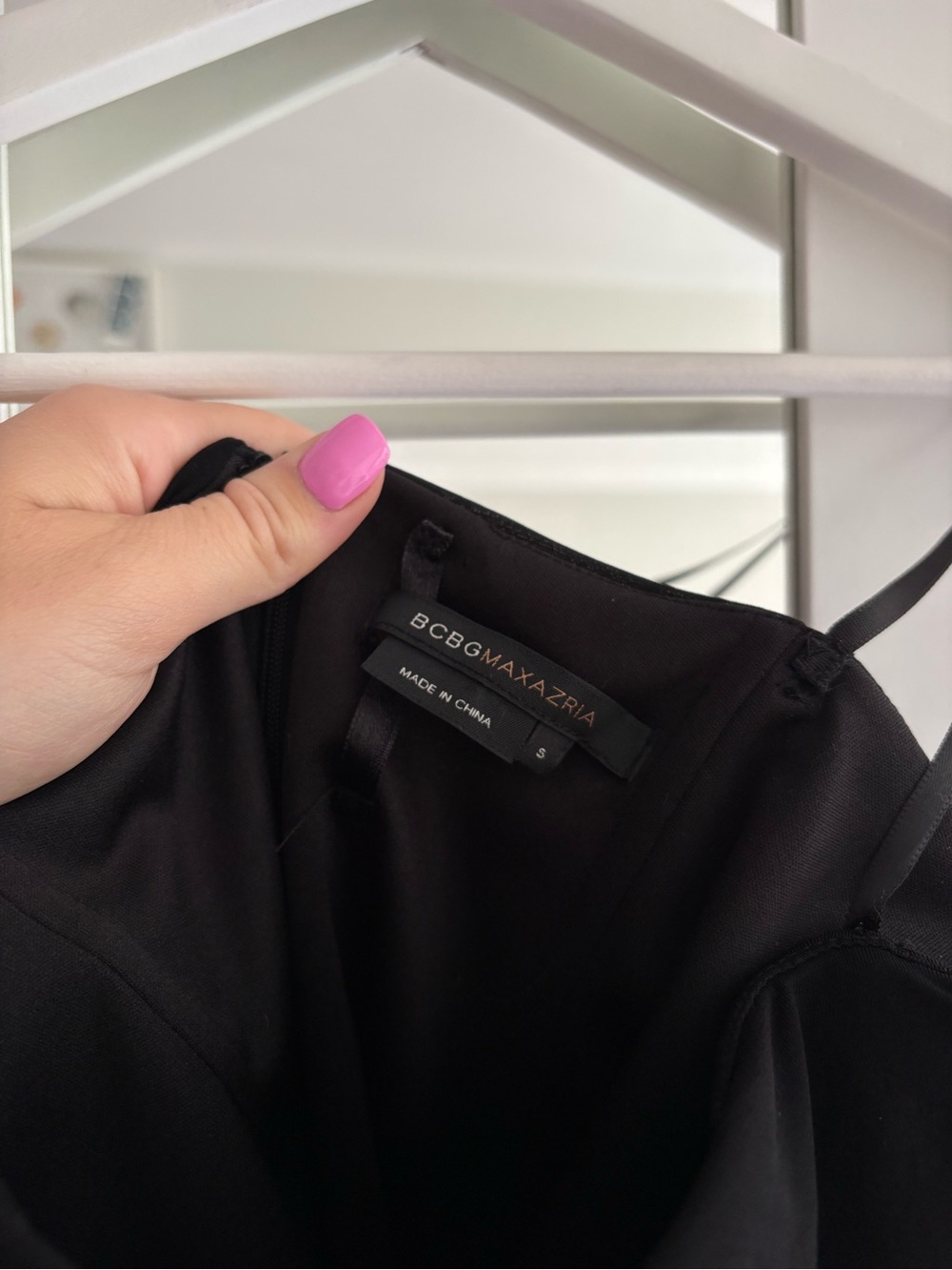 BCBGMAXAZRIA 90’s Black Silk Asymmetrical Corset Style Dress - Picture 4 of 4